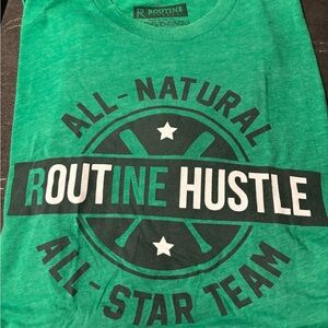 Green Routine Baseball Short Sleeve Men's Tee